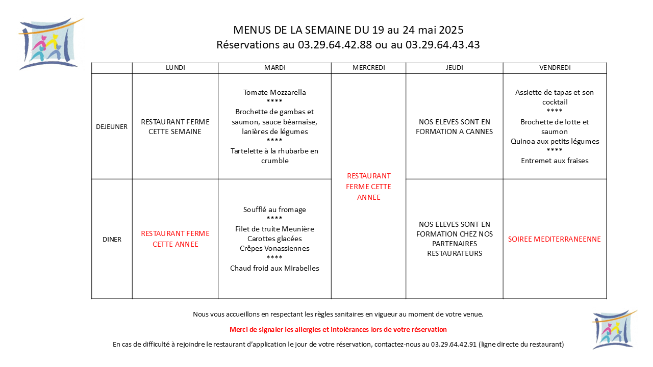 MENUS SEMAINE 21 2025 | Notre-Dame Saint-Joseph Restaurant d’application Charmes 6