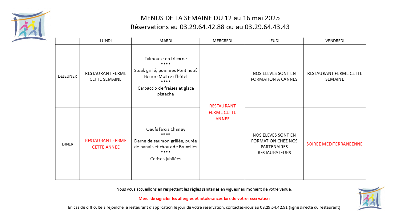 MENUS SEMAINE 20 2025 | Notre-Dame Saint-Joseph Restaurant d’application Remiremont 5
